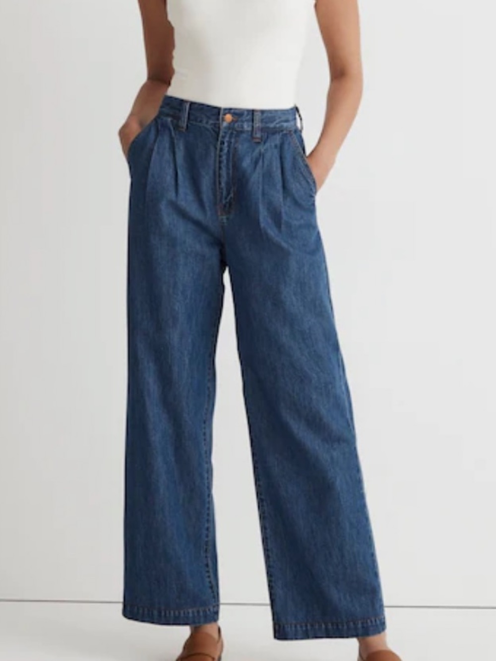 Madewell The Harlow Wide-Leg Jean Baggy Straight Jeans Fairson Wash 27